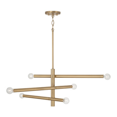 Capital Lighting - 451262AD - Six Light Chandelier - Zane - Aged Brass