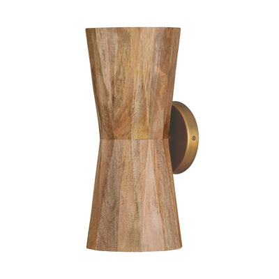 Capital Lighting - 651021LW - Two Light Wall Sconce - Nadeau - Light Wood and Patinaed Brass