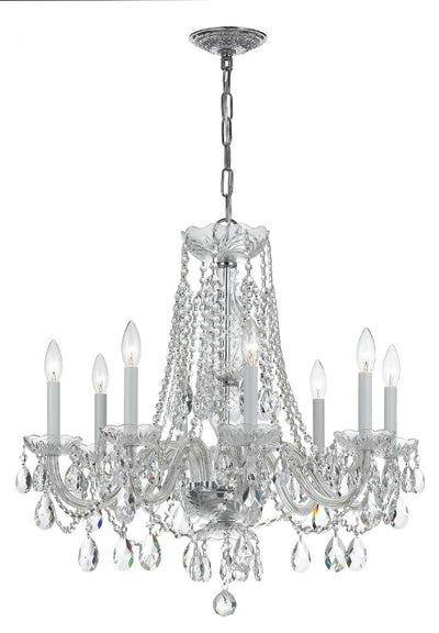 Crystorama - 1138-CH-CL-MWP - Eight Light Chandelier - Traditional Crystal - Polished Chrome