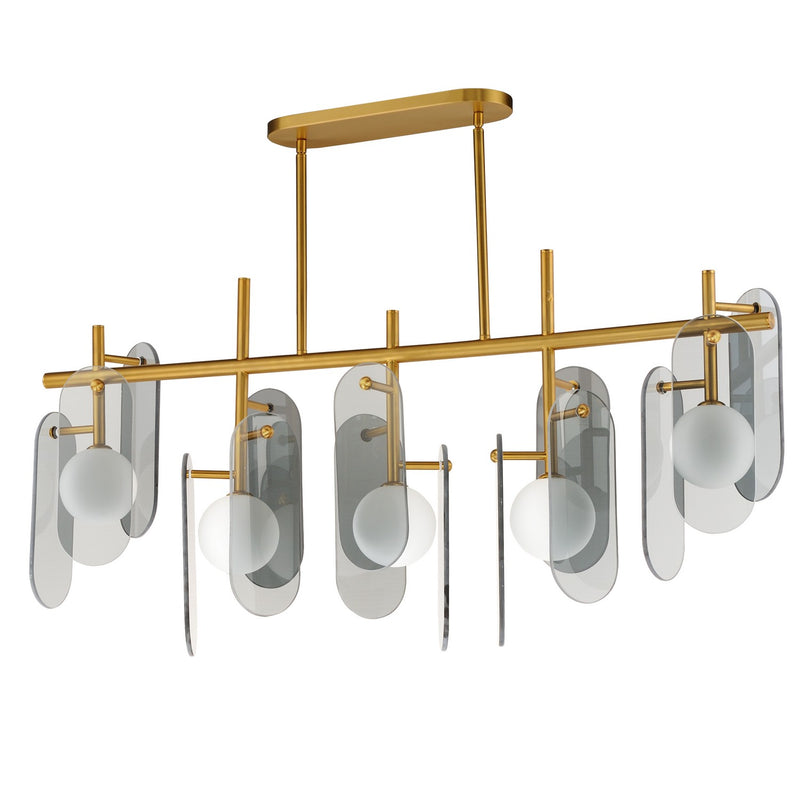 Studio M - SM24825MSKNAB - LED Linear Pendant - Megalith - Glass - Natural Aged Brass