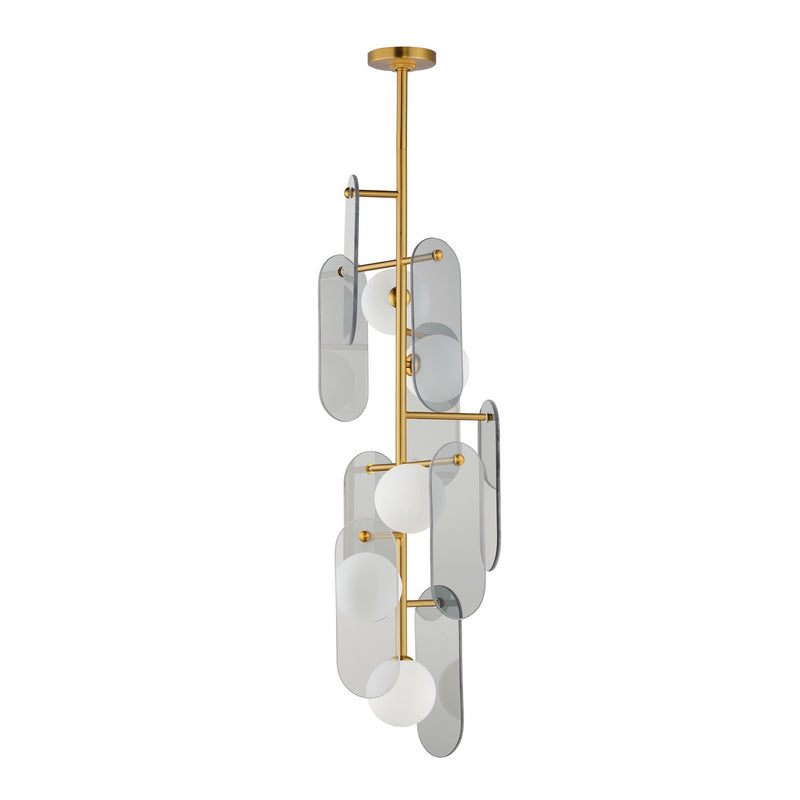 Studio M - SM24827MSKNAB - LED Pendant - Megalith - Glass - Natural Aged Brass