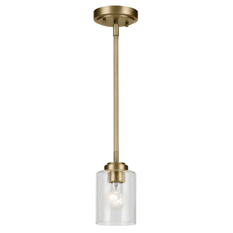 Kichler - 44032NBR - One Light Mini Pendant - Winslow - Natural Brass