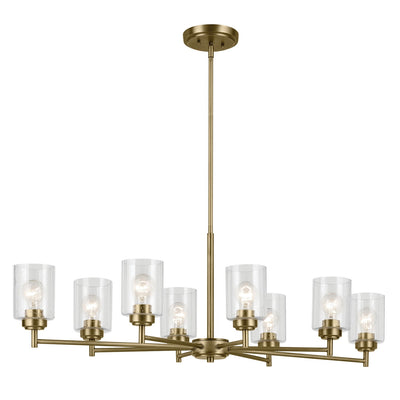 Kichler - 44035NBR - Eight Light Chandelier - Winslow - Natural Brass