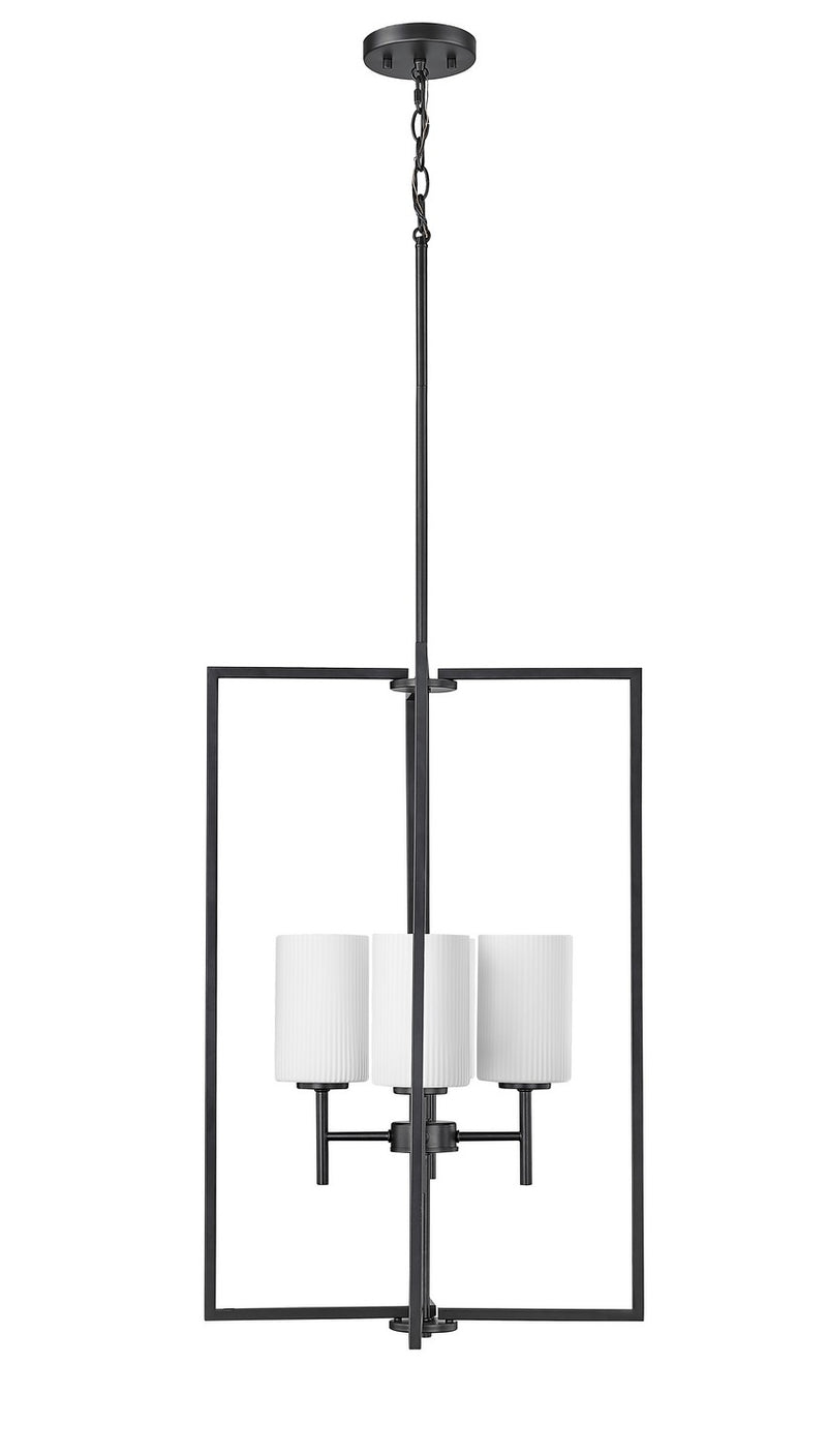 Millennium - 96004-MB - Four Light Pendant - Luxx - Matte Black