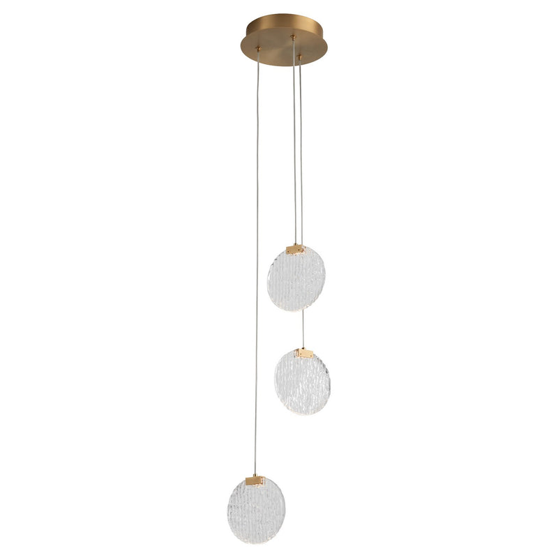 Oxygen - 3-6050-40 - LED Pendant - Axiom - Aged Brass