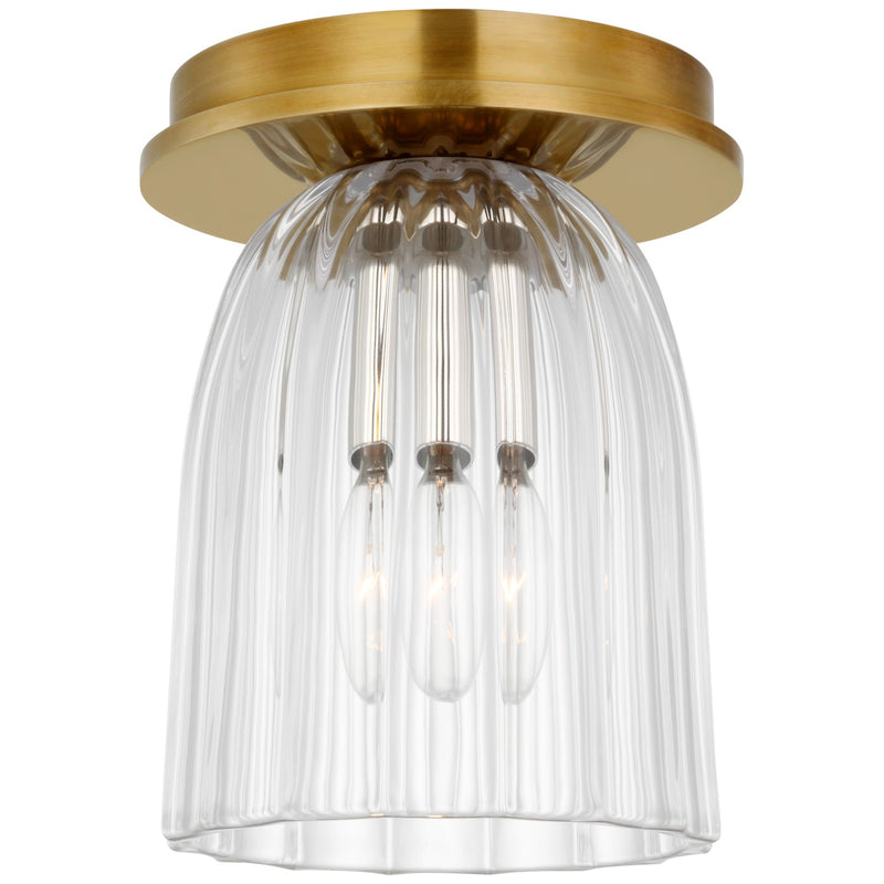 Visual Comfort Signature - ARN 4500HAB-CG - LED Flush Mount - Asalea - Hand-Rubbed Antique Brass