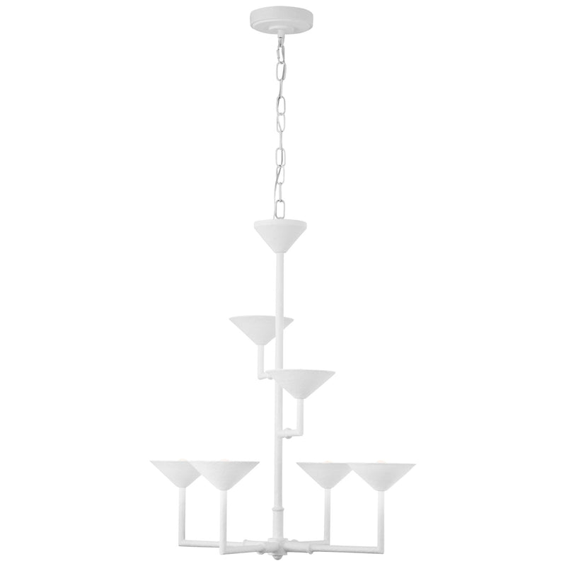 Visual Comfort Signature - JN 5170PW - LED Chandelier - Eleanor - Plaster White