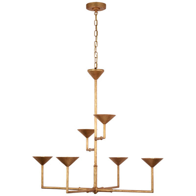 Visual Comfort Signature - JN 5172AGL - LED Chandelier - Eleanor - Antique Gold Leaf