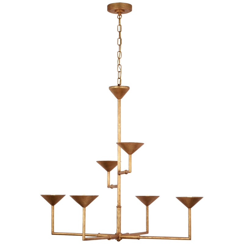 Visual Comfort Signature - JN 5172AGL - LED Chandelier - Eleanor - Antique Gold Leaf