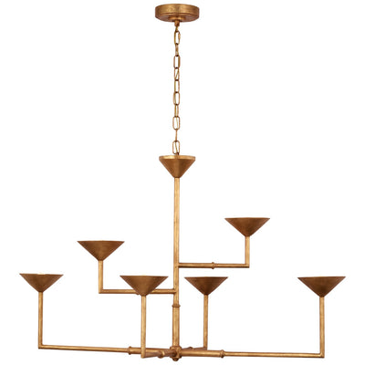 Visual Comfort Signature - JN 5174AGL - LED Chandelier - Eleanor - Antique Gold Leaf