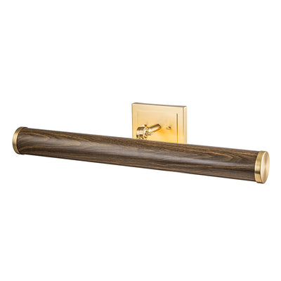 Lucas + McKearn - COATES-PLL-DWF - LED Picture Light - Coates - Dark Wood with Brushed Brass