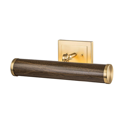 Lucas + McKearn - COATES-PLM-DWF - LED Picture Light - Coates - Dark Wood with Brushed Brass