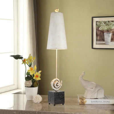 Lucas + McKearn - TA1163 - One Light Table Lamp - Swirl - Bone White