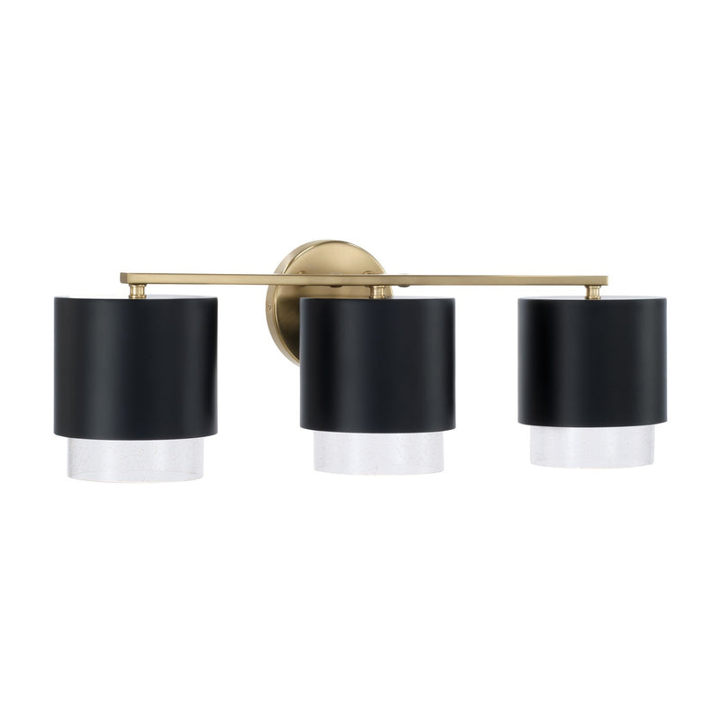 Capital Lighting - 153031RK-549 - Three Light Vanity - Weller - Matte Brass and Black