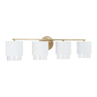 Capital Lighting - 153041RE-549 - Four Light Vanity - Weller - Matte Brass and White