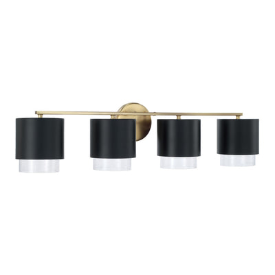 Capital Lighting - 153041RK-549 - Four Light Vanity - Weller - Matte Brass and Black