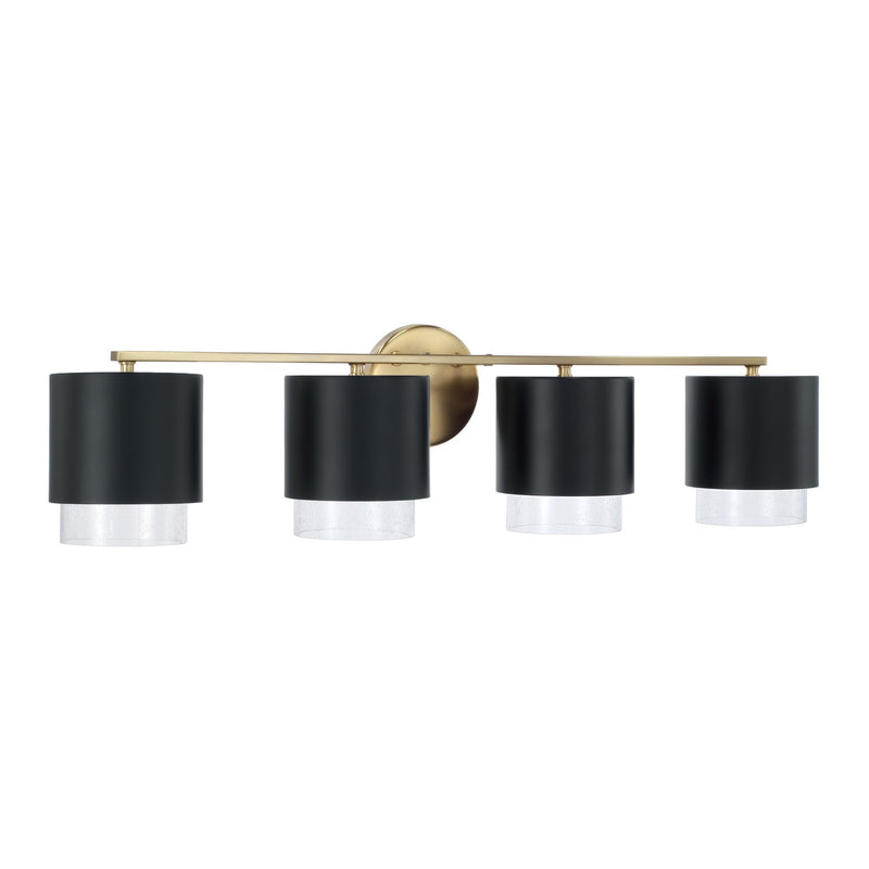 Capital Lighting - 153041RK-549 - Four Light Vanity - Weller - Matte Brass and Black