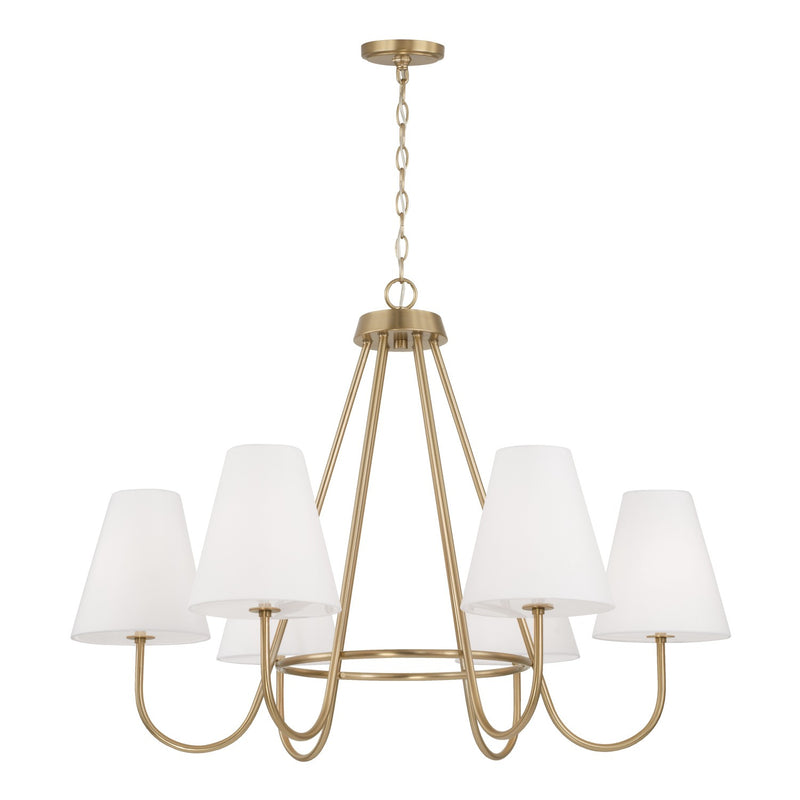 Capital Lighting - 452761MA - Six Light Chandelier - Julia - Matte Brass