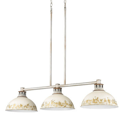 Golden - 0865-3LP AGV-AI - Three Light Linear Pendant - Kinsley - Aged Galvanized Steel