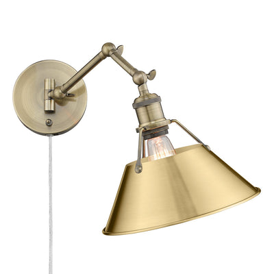 Golden - 3306-A1W AB-BCB - One Light Wall Sconce - Orwell AB - Aged Brass