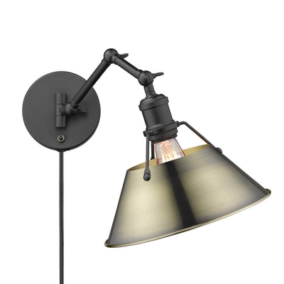 Golden - 3306-A1W BLK-AB - One Light Wall Sconce - Orwell BLK - Matte Black