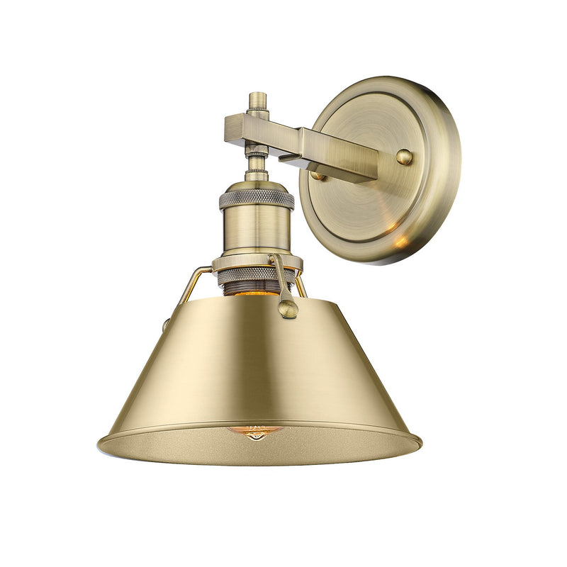 Golden - 3306-BA1 AB-BCB - One Light Bath Vanity - Orwell AB - Aged Brass