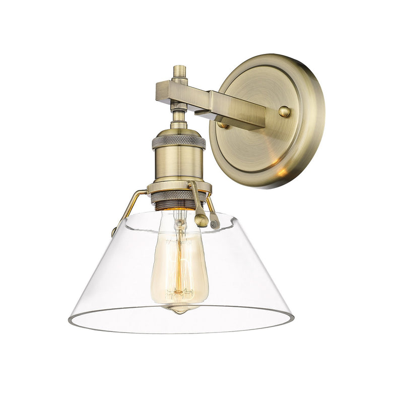 Golden - 3306-BA1 AB-CLR - One Light Bath Vanity - Orwell AB - Aged Brass