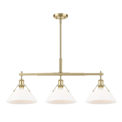 Golden - 3306-LP BCB-OP - Three Light Linear Pendant - Orwell BCB - Brushed Champagne Bronze