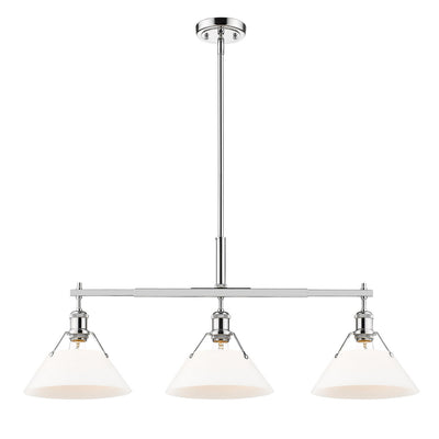 Golden - 3306-LP CH-OP - Three Light Linear Pendant - Orwell CH - Chrome