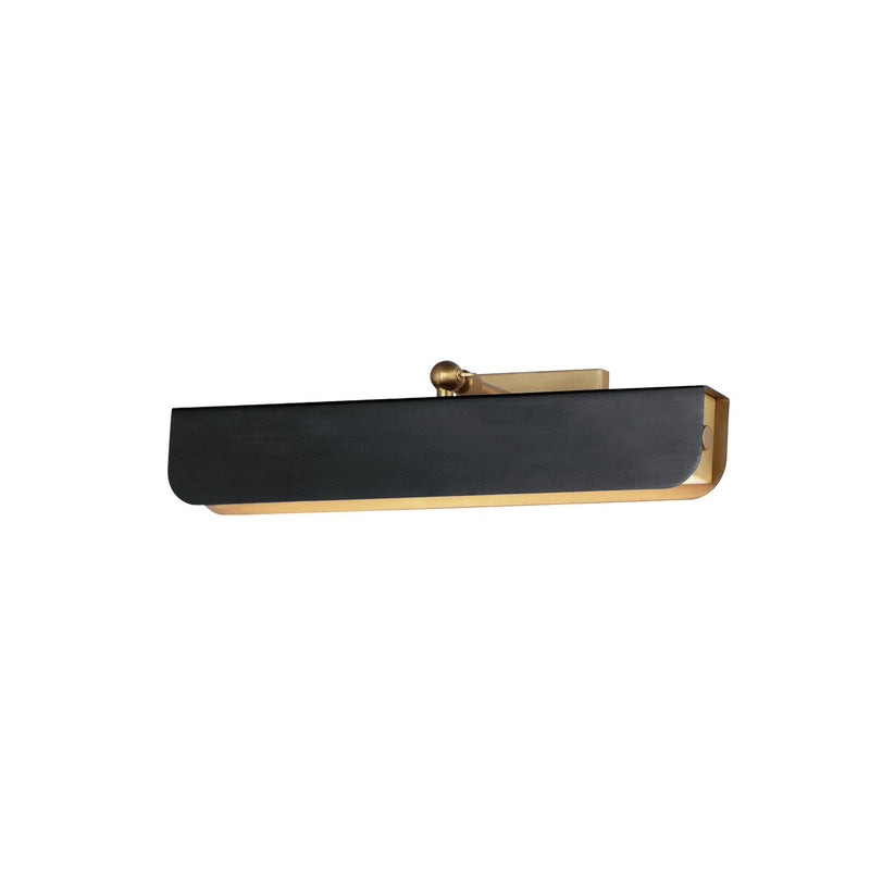 Maxim - 10711WTBKNAB - LED Wall Sconce - Miles - Black / Natural Aged Brass