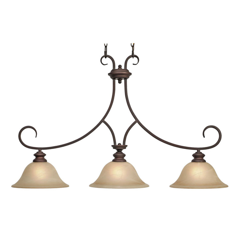 Golden - 6005-10 RBZ - Three Light Linear Pendant - Lancaster RBZ - Rubbed Bronze