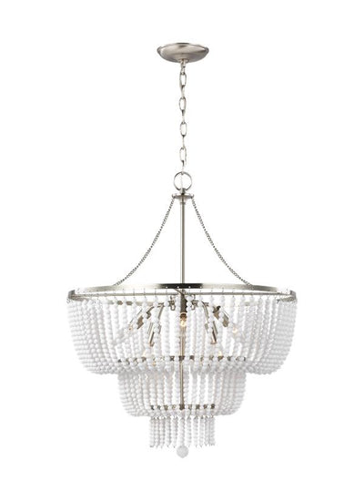 Visual Comfort Studio - 3180706-962 - Six Light Chandelier - Jackie - Brushed Nickel