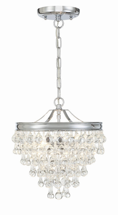 Crystorama - 130-CH - Three Light Mini Chandelier - Calypso - Polished Chrome