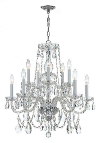 Crystorama - 1130-CH-CL-MWP - Ten Light Chandelier - Traditional Crystal - Polished Chrome