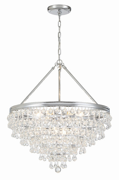 Crystorama - 137-CH - Eight Light Chandelier - Calypso - Polished Chrome