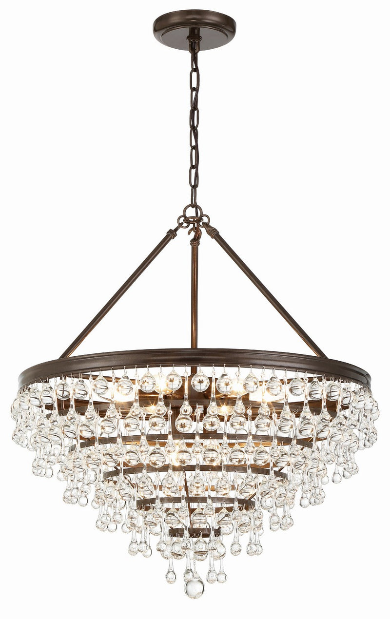 Crystorama - 137-VZ - Eight Light Chandelier - Calypso - Vibrant Bronze