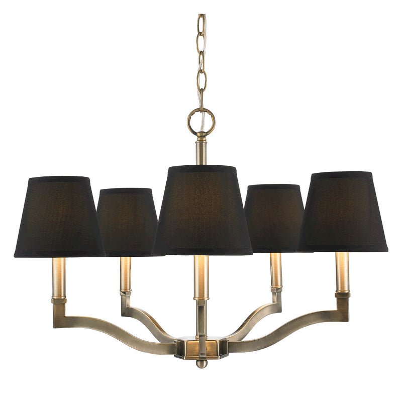 Golden - 3500-5 AB-GRM - Five Light Chandelier - Waverly AB - Aged Brass