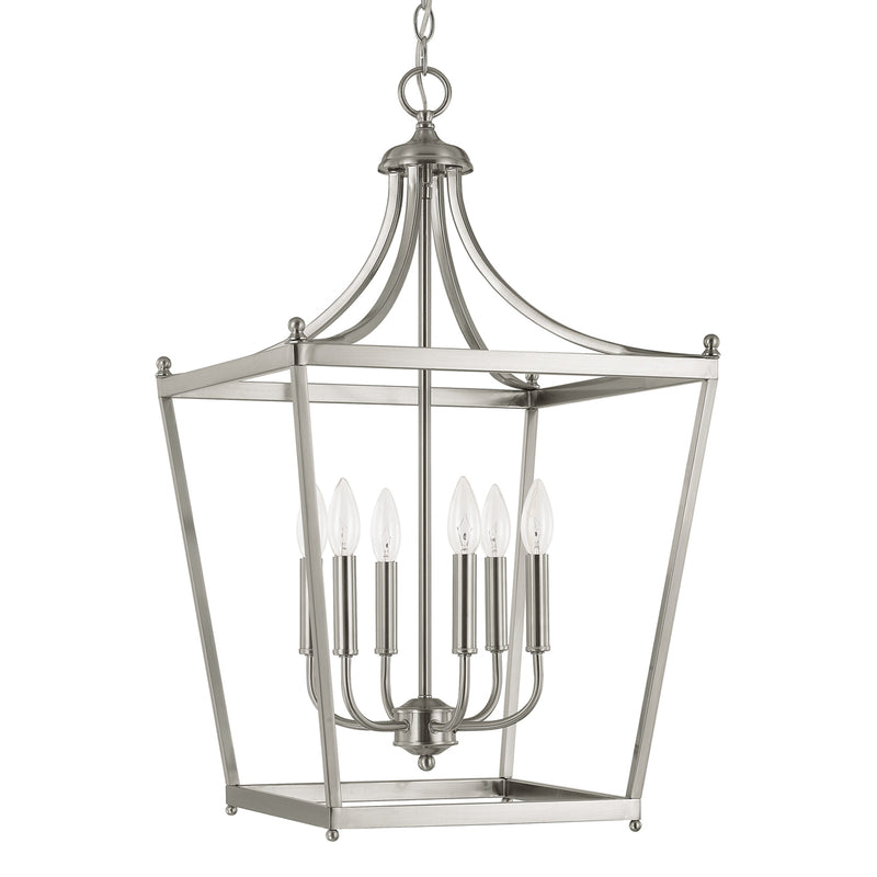 Capital Lighting - 9552BN - Six Light Foyer Pendant - Stanton - Brushed Nickel