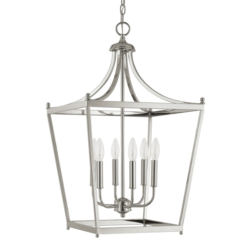 Capital Lighting - 9552PN - Six Light Foyer Pendant - Stanton - Polished Nickel