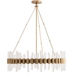 Arteriors-Haskell Indoor / Outdoor Chandelier-Antique Brass