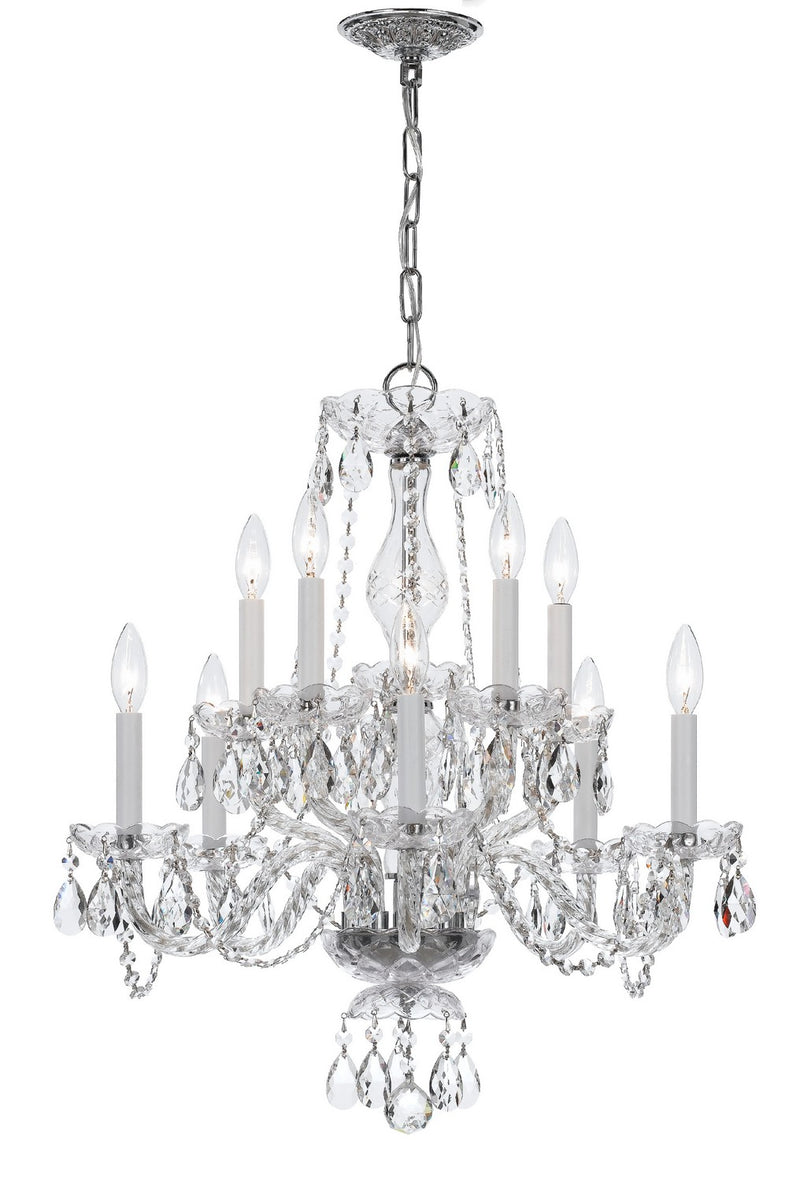 Crystorama - 5080-CH-CL-S - Ten Light Chandelier - Traditional Crystal - Polished Chrome