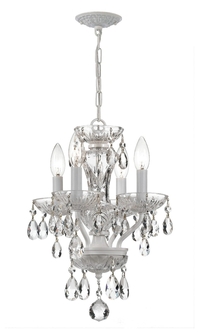 Crystorama - 5534-WW-CL-MWP - Four Light Mini Chandelier - Traditional Crystal - Wet White