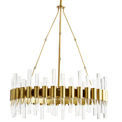 Arteriors-Haskell Indoor / Outdoor Chandelier-Antique Brass