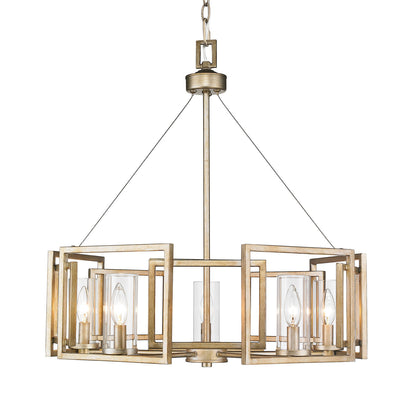 Golden - 6068-5 WG - Five Light Chandelier - Marco WG - White Gold