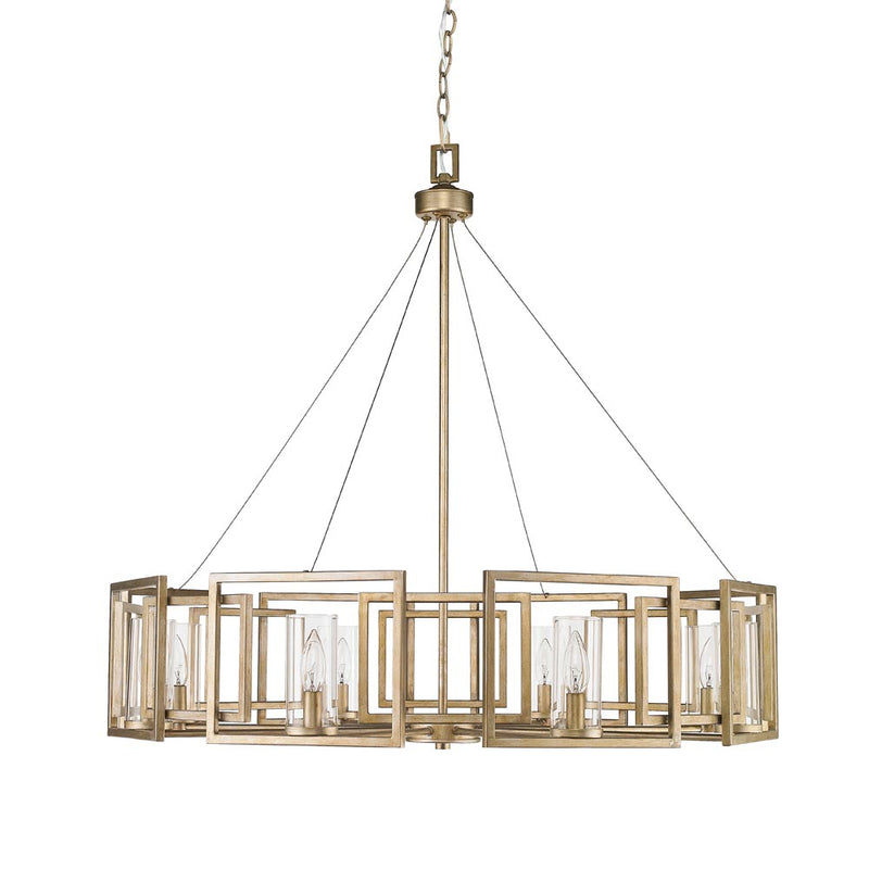 Golden - 6068-8 WG - Eight Light Chandelier - Marco WG - White Gold