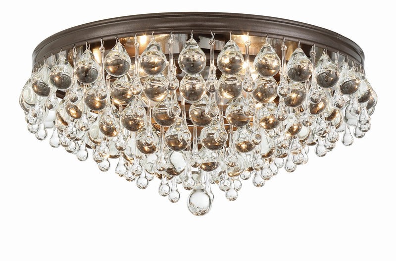 Crystorama - 138-VZ - Six Light Flush Mount - Calypso - Vibrant Bronze