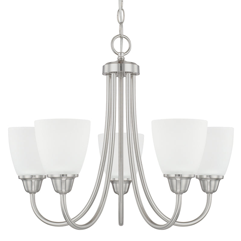 Capital Lighting - 415151BN-337 - Five Light Chandelier - Trenton - Brushed Nickel