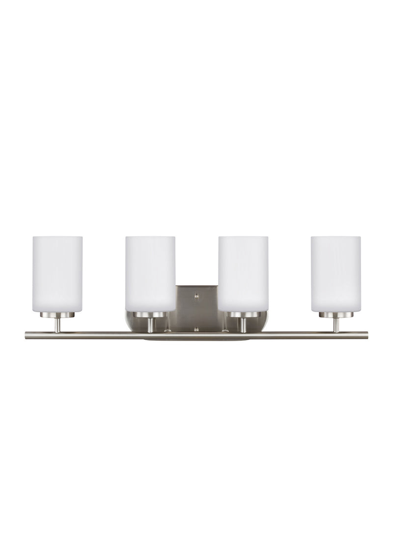 Generation Lighting. - 41163-962 - Four Light Wall / Bath - Oslo - Brushed Nickel