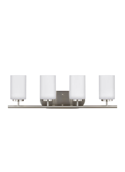 Generation Lighting. - 41163-962 - Four Light Wall / Bath - Oslo - Brushed Nickel