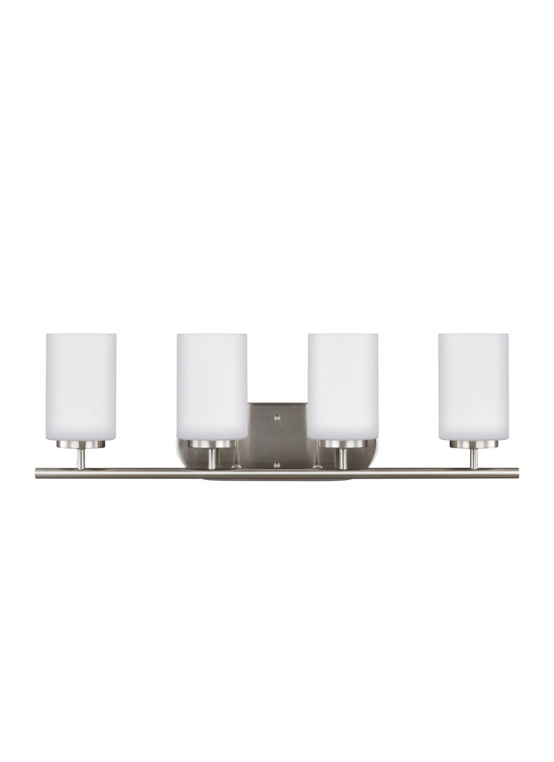 Generation Lighting. - 41163EN3-962 - Four Light Wall / Bath - Oslo - Brushed Nickel